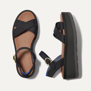 The Criss?CCross Lightweight Wedge Sandal - Black
