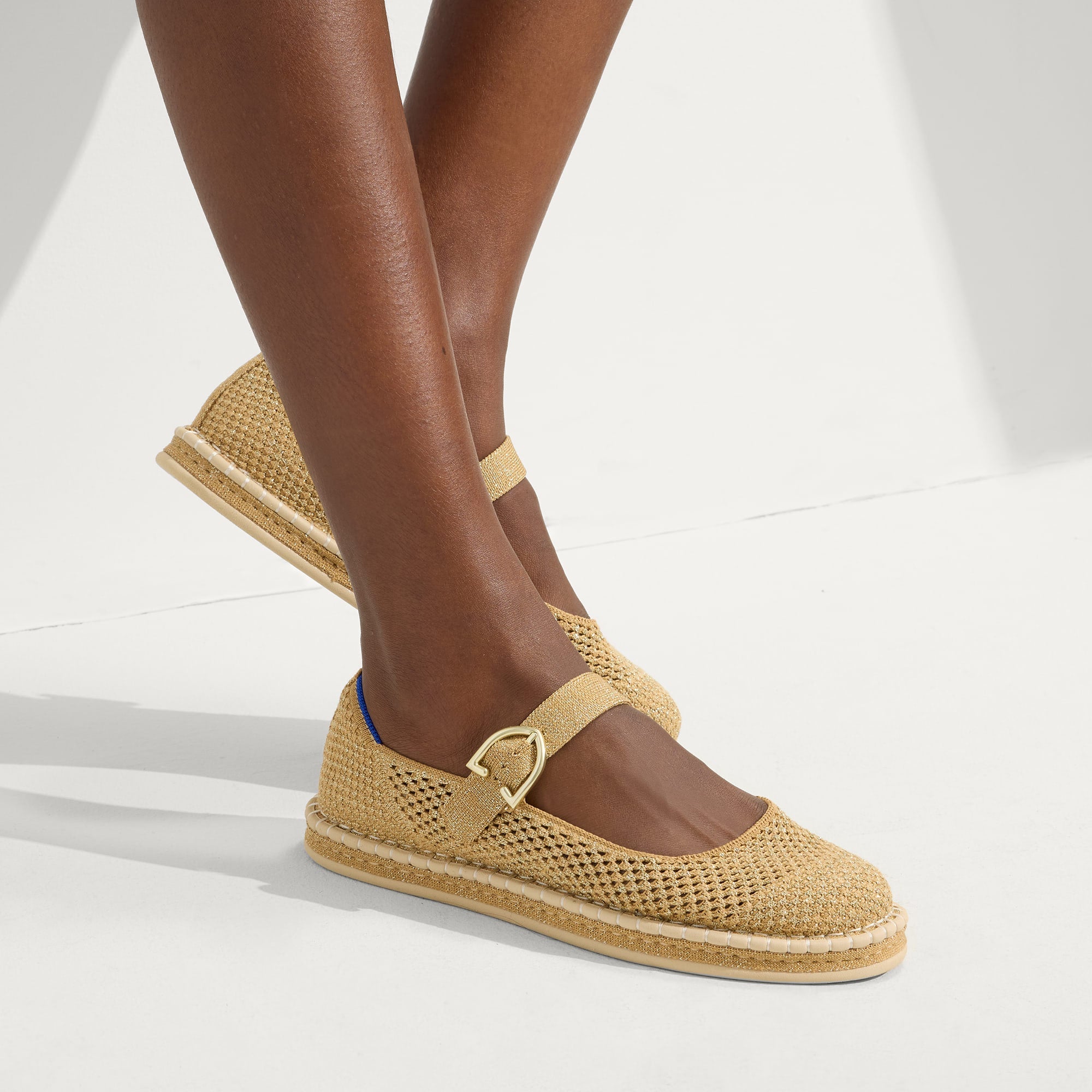 The Espadrille Mary Jane - Metallic Golden Sun - Image 2