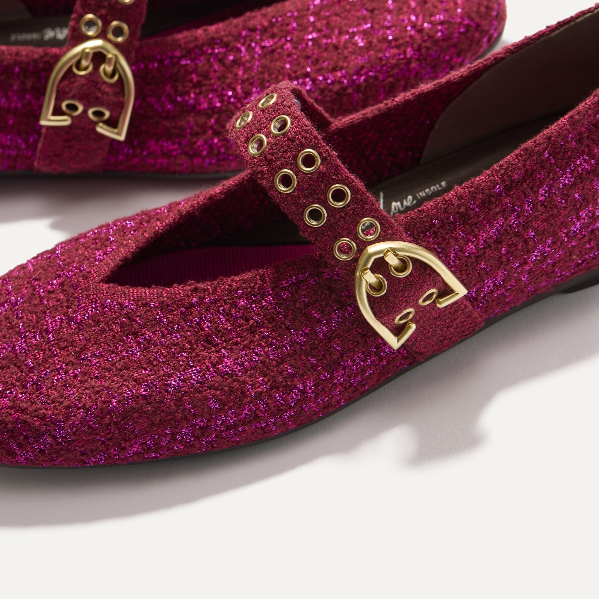 The Max Buckle Mary Jane - Berry Tweed - Image 2