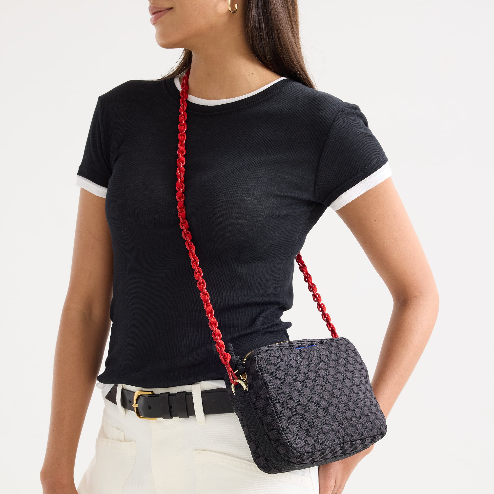 The Crossbody Strap - Scarlet Chain-Knit - Image 2