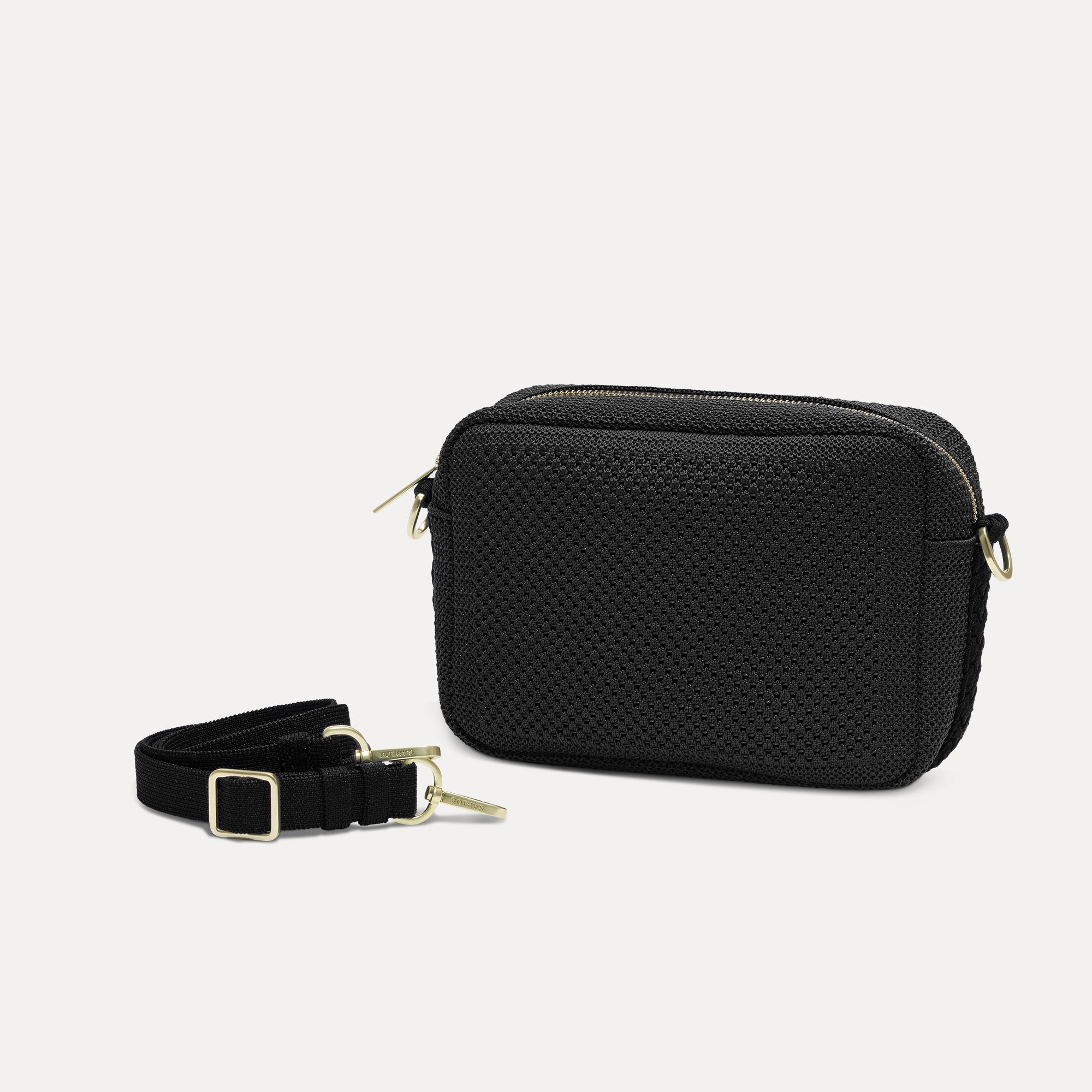 The Crossbody Camera Bag - Black Licorice Open-Knit - Image 5